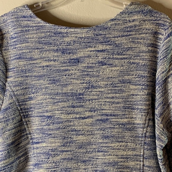 Isaac Mizrahi Live! Womens Size XL Cardigan Blue & White Full Zip Sweater - Picture 10 of 15